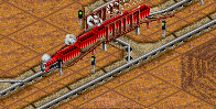 Steam engines on monorail tracks!